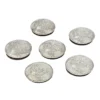 3-D Magnete, silber diamantiert, Ø 2,5cm, 8,5mm hoch, 6 Stück