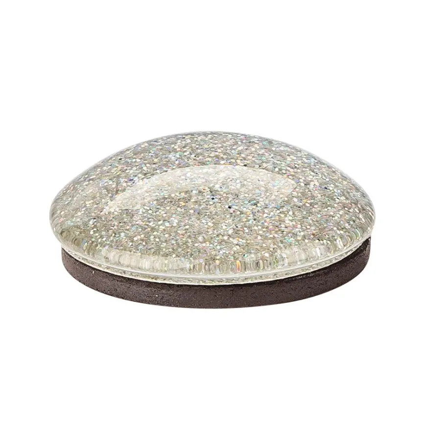 3-D Magnete, silber diamantiert, Ø 2,5cm, 8,5mm hoch, 6 Stück