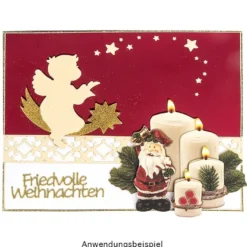 3-D Motive, Adventskerzen, 7,5-9,5cm, 10 Motive