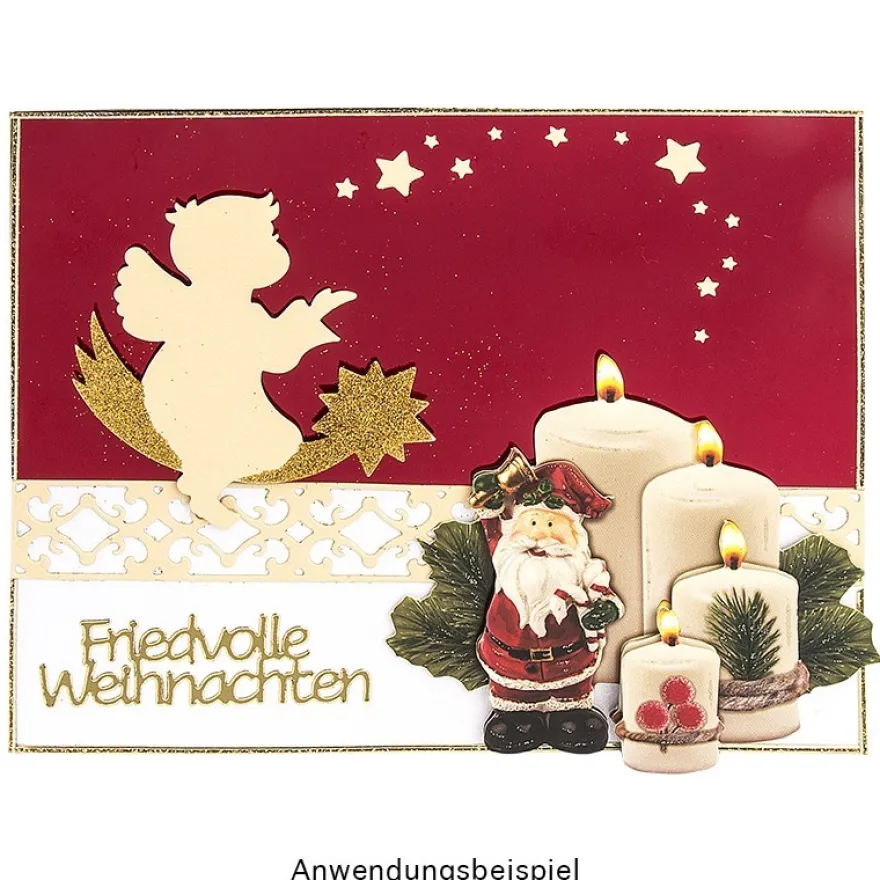 3-D Motive, Adventskerzen, 7,5-9,5cm, 10 Motive