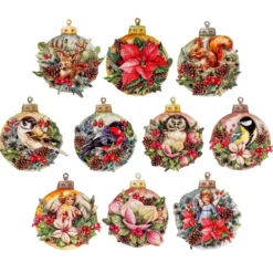 3-D Motive, Baumschmuck, 7-10cm, 10 Motive