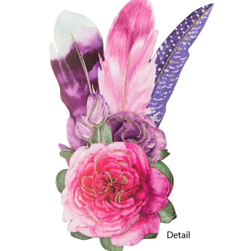3-D Motive, Blüten & Federn, 6-13cm, 10 Motive