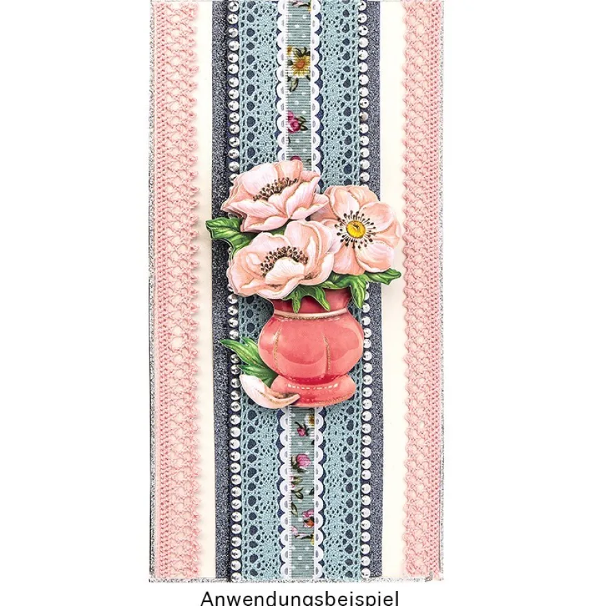 3-D Motive, Blumen-Deko, 6-10cm, 10 Motive