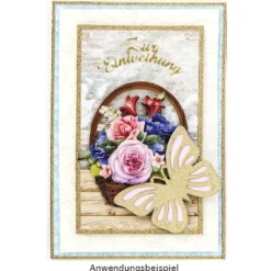 3-D Motive, Blumen-Deko, 6-10cm, 10 Motive
