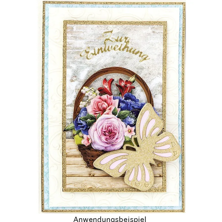 3-D Motive, Blumen-Deko, 6-10cm, 10 Motive