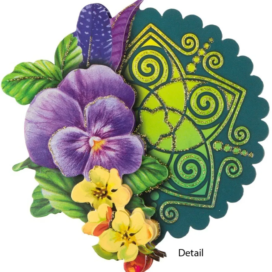 3-D Motive, Blumen der Liebe und des Lebens, 8-9,5cm, 10 Motive