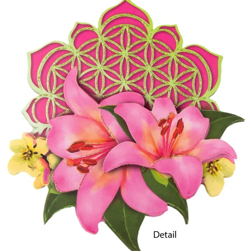 3-D Motive, Blumen der Liebe und des Lebens, 8-9,5cm, 10 Motive