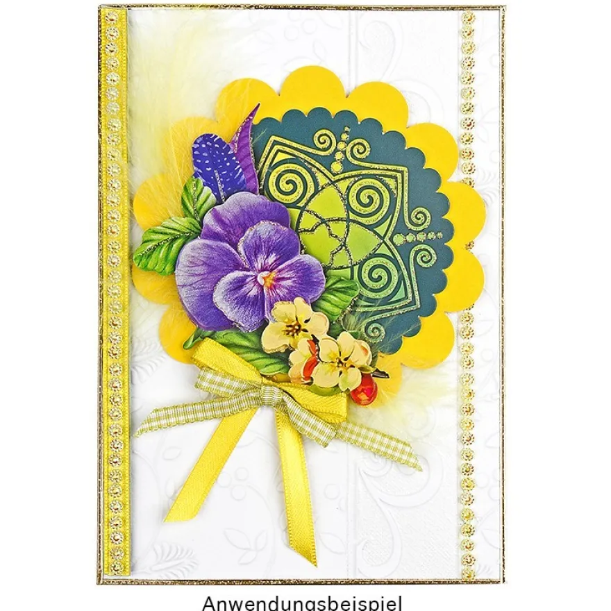 3-D Motive, Blumen der Liebe und des Lebens, 8-9,5cm, 10 Motive