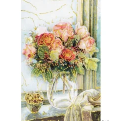 3-D Motive, Blumengemälde, Gold-Gravur, 8x12,5cm, 10 Motive