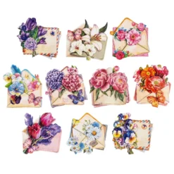 3-D Motive, Blumengrüße, 7,5-8,5cm, 10 Motive