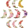 3-D Motive, Blumen im Halbkreis, 8,5-15cm, 10 Motive