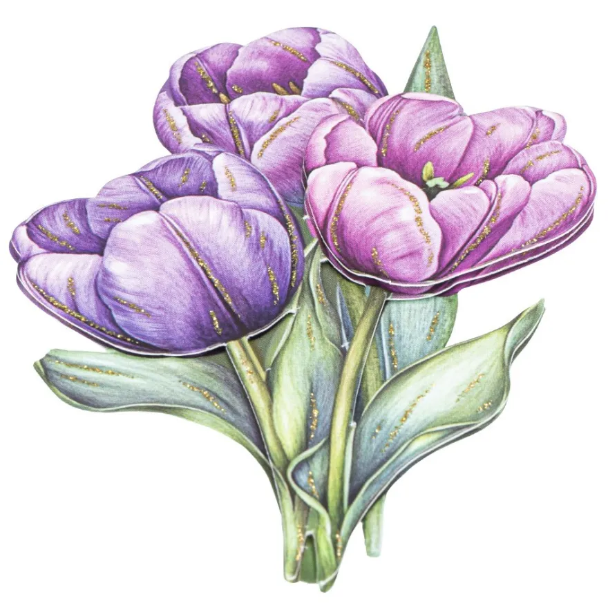 3-D Motive, Blumen in Blau-Violett 4, 7-10cm. 10 Motive