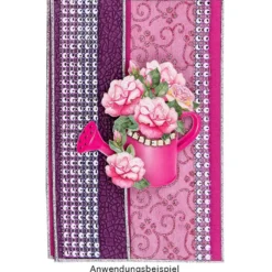 3-D Motive, Blumen in Kannen, 7-9cm, 10 Motive