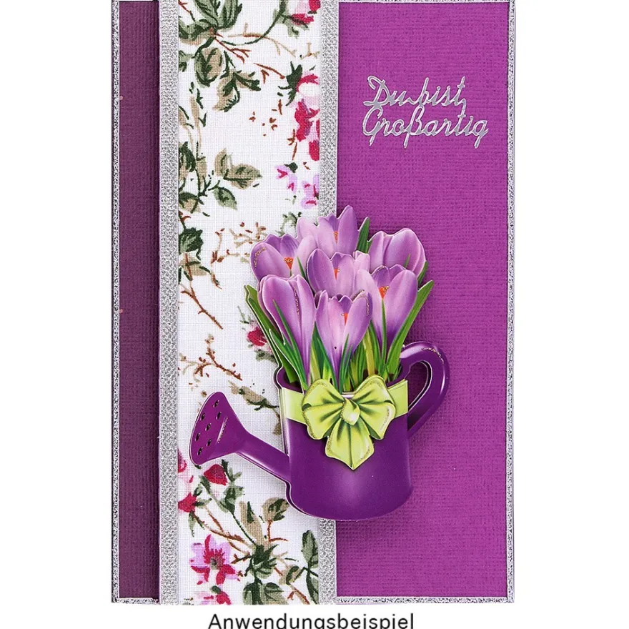 3-D Motive, Blumen in Kannen, 7-9cm, 10 Motive