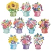 3-D Motive, Blumen in Kannen 2, 7,5-10,5cm, 10 Motive
