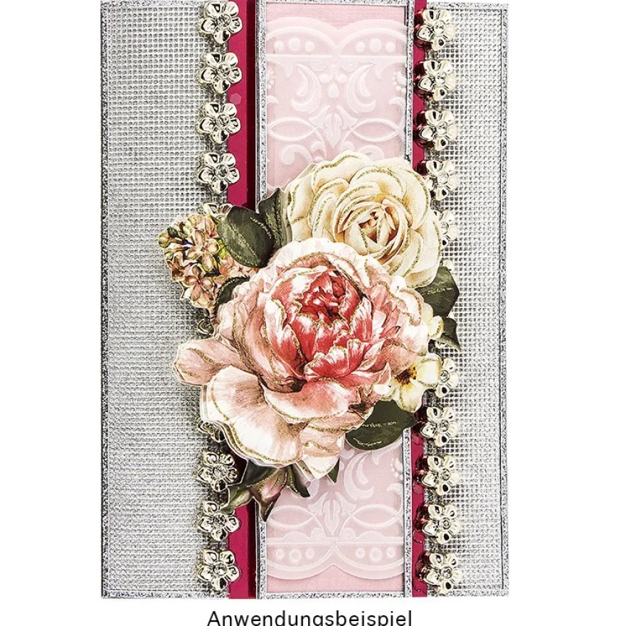 3-D Motive, Blumen in Pastell, 6,5-11,5cm, 10 Motive