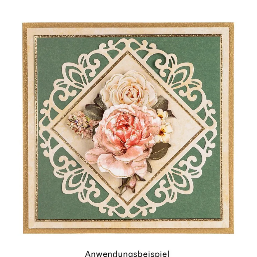 3-D Motive, Blumen in Pastell, 6,5-11,5cm, 10 Motive
