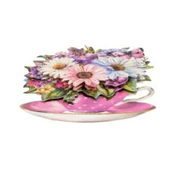 3-D Motive, Blumen in Tassen, 8-10,5cm, 10 Motive