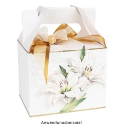 3-D Motive, Blumen in Weiß, 7-11cm, 10 Motive