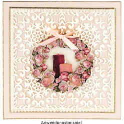 3-D Motive, Blumenkränze Frühjahr, 8-8,5cm, 10 Motive
