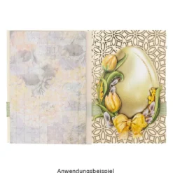 3-D Motive, Blumen mit Ei, 7-10cm, 10 Motive