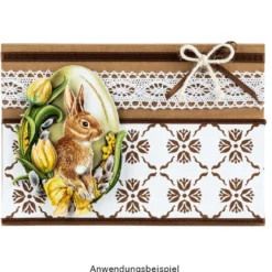 3-D Motive, Blumen mit Ei, 7-10cm, 10 Motive
