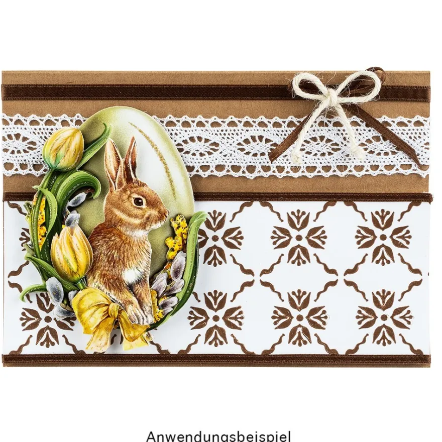 3-D Motive, Blumen mit Ei, 7-10cm, 10 Motive