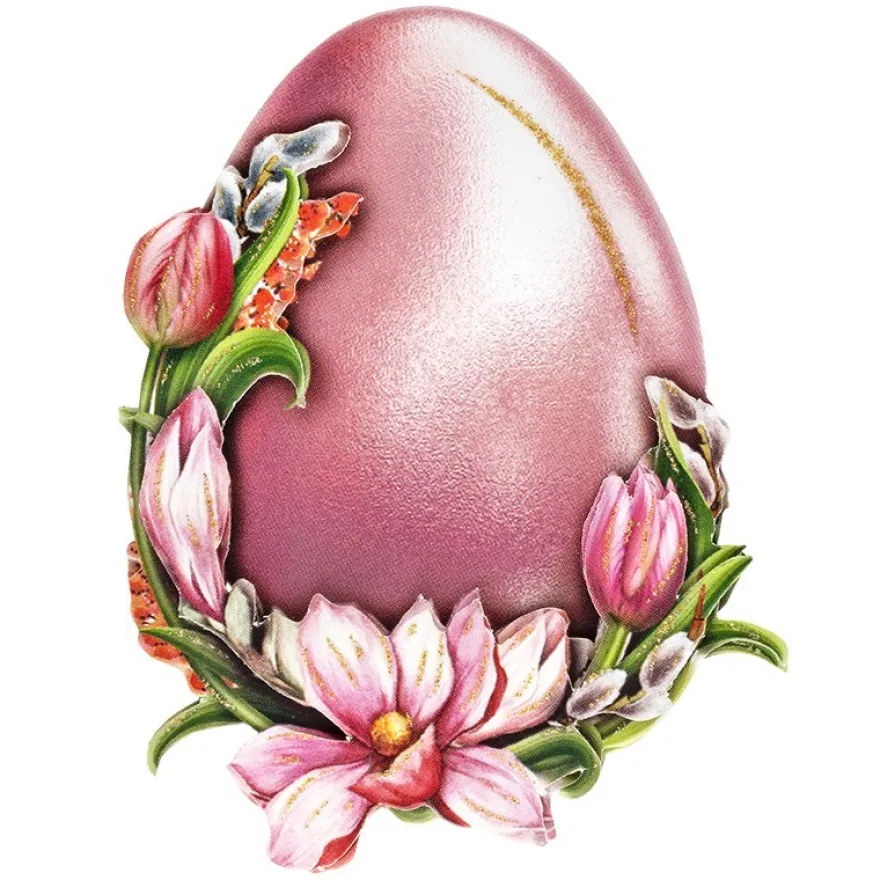 3-D Motive, Blumen mit Ei, 7-10cm, 10 Motive