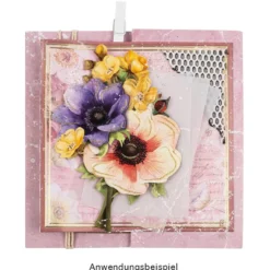 3-D Motive, Blumen-Sträußchen, 5,5-11cm, 10 Motive
