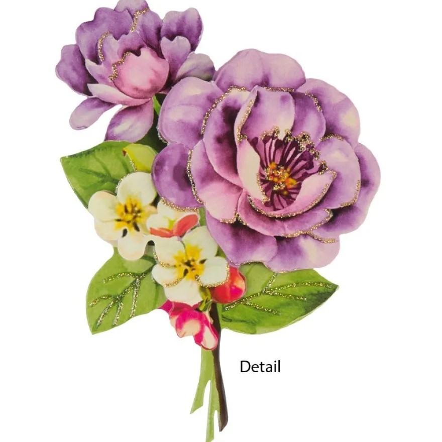 3-D Motive, Blumen-Sträußchen, 5,5-11cm, 10 Motive