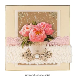 3-D Motive, Bouquets in Vasen, 7-9,5cm, 10 Motive