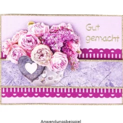 3-D Motive, Bouquets in Vasen, 7-9,5cm, 10 Motive