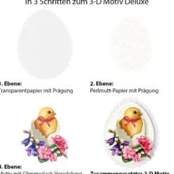 3-D Motive Deluxe, Zauberhafte Osterzeit 1, 8-10cm, 10 Motive
