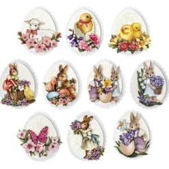 3-D Motive Deluxe, Zauberhafte Osterzeit 1, 8-10cm, 10 Motive
