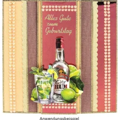 3-D Motive, Drinks & Cocktails, 7-9,5cm, 10 Motive