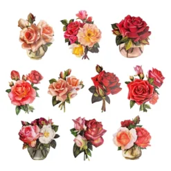 3-D Motive, Edle Rosensträuße, 6,5-9,5cm, 10 Motive