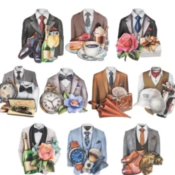 3-D Motive, Elegante Herren-Klassiker 7,5-10cm, 10 Motive