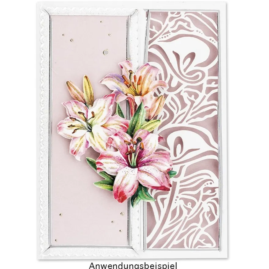 3-D Motive, Elegante Lilien, 7-9cm, 10 Motive