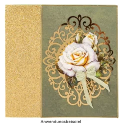 3-D Motive, Elite-Rosen, Gold-Gravur, 6,5-8cm, 10 Motive