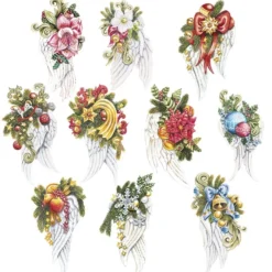 3-D Motive, Engelsflügel, 11-13,5cm, 10 Motive