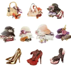 3-D Motive, Fashion, Gold-Gravur, 7,5-8,5cm, 10 Motive