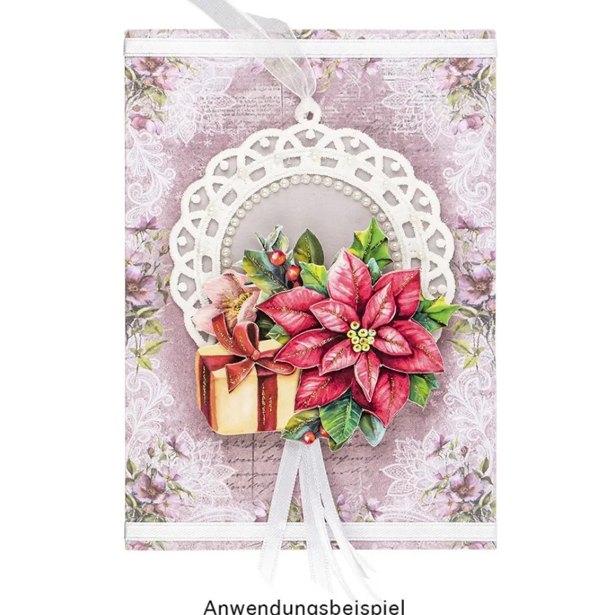 3-D Motive, Festliche Weihnachtssterne, 7-9cm, 10 Motive