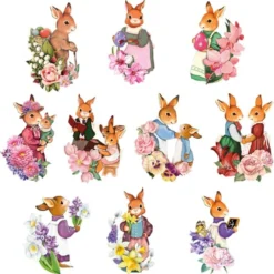 3-D Motive, Fleißige Hasen, 6-10,5cm, 10 Motive