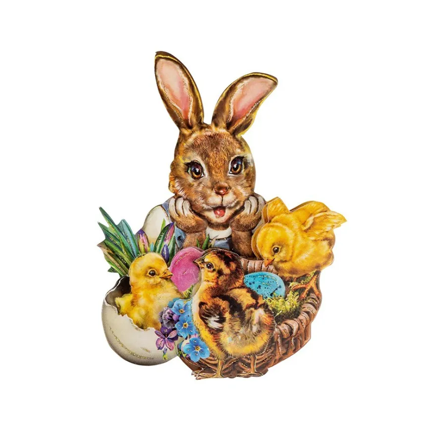 3-D Motive, Fröhliche Osterhasen, 7-10,5cm, 10 Motive