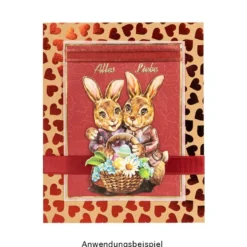 3-D Motive, Fröhliche Osterhasen, 7-10,5cm, 10 Motive