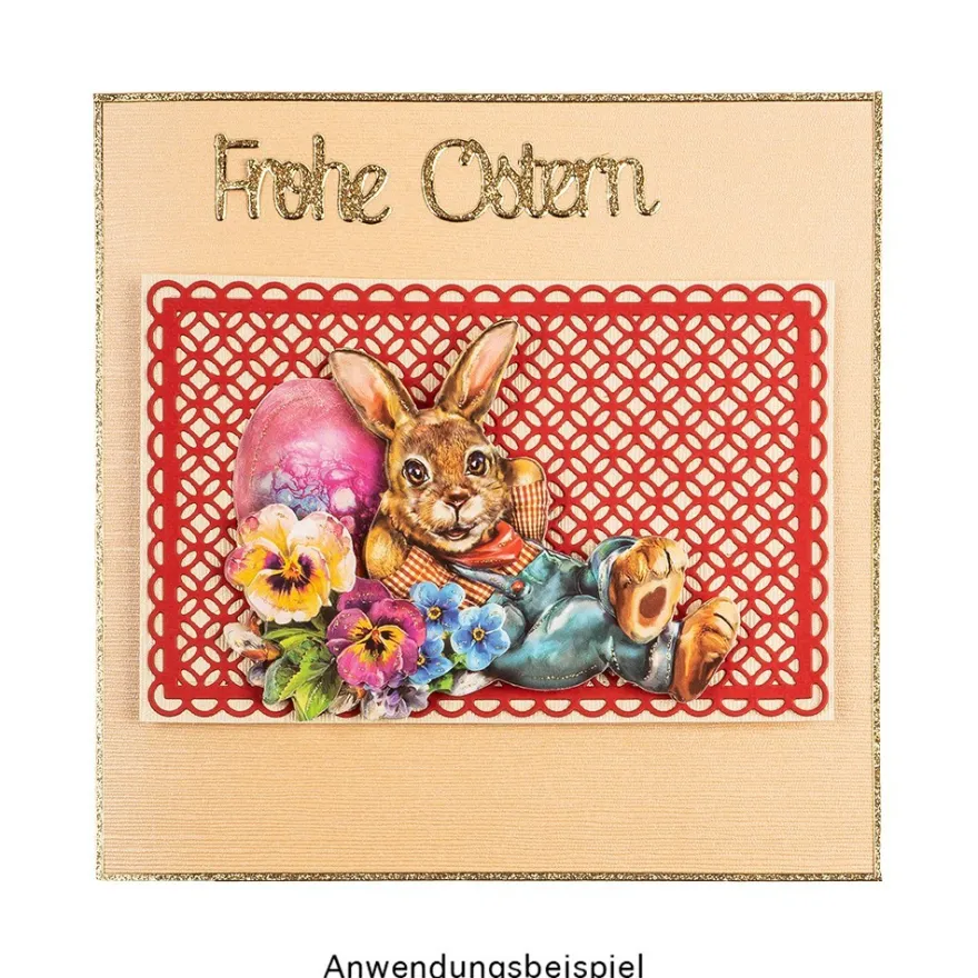 3-D Motive, Fröhliche Osterhasen, 7-10,5cm, 10 Motive