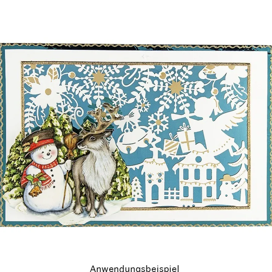 3-D Motive, Fröhliche Schneemänner, 6-10cm, 10 Motive
