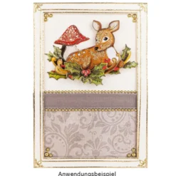 3-D Motive, Fröhliche Weihnachten, Gold-Gravur, 10 Motive