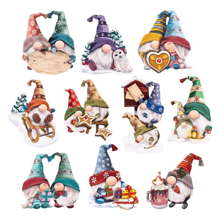 3-D Motive, Fröhliche Winter-Wichtel, 6,5-11cm, 10 Motive