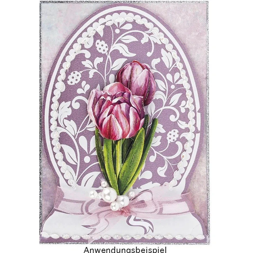 3-D Motive, Frühlingsblumen, 5-9 cm, 10 Stück